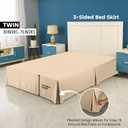 Twin Size Pleated Bed Skirt, Hides Under-Bed Storage 15 Inch Drop, Beige
Easy Fit Design, Shrinkage & Fade Resistant, Hotel Style, Microfiber Durable Fabric, Machine Washable