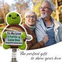 20th Anniversary Wedding Gift, Crochet Turtle Car Bobblehead with Scented Bag, 20 Year Wedding Anniversary Keepsake for Couple, Traditional 20th Anniversary Car Dashboard Gifts for Couple