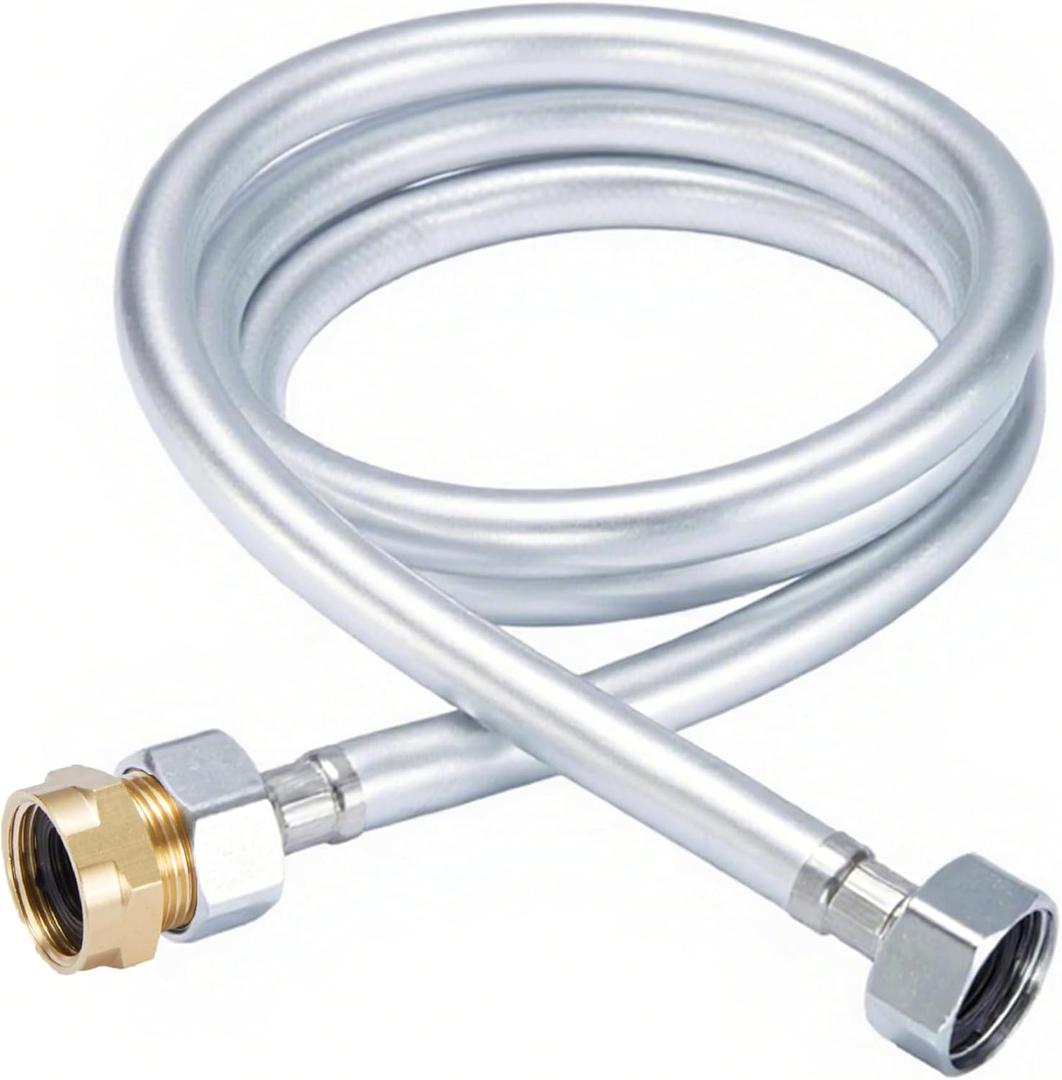 Upgraded 3/4in Water Hose for Automatic Dog Water Dispenser, Anti-Explosion Water Hose Kit Includes Water Hose, Copper Connector, 2 Pcs O-Ring Seals, Suitable for Model WB01, WB03, WB04-SS