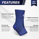 NEENCA Ankle Brace for Women & Men, Ankle Support with Compression Wrap, Compression Sleeve for Sprained Ankle, Swelling & Heel Spur Pain, Achilles Tendonitis Pain Relief, X-Large