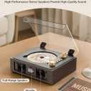 CD Player with Built-in Speakers Bluetooth Retro Portable CD Players for Home Music Player with Remote Control Headphone Jack Walnut Brown
