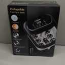 Collapsible Foot Spa Electric Rotary Massage, Foot Bath with Heat, Bubble,Temp Control, and 24 Motorized Shiatsu Massage Balls, Pedicure Foot Spa Tub for Stress Relief (Black)