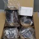 KOOPER 4 Pack Solar Lanterns Outdoor Waterproof, Upgraded Flickering Flame Solar Lantern Lights, Auto On/Off Lanterns Decorative Outdoor, Outdoor Hanging Lantern for Yard Garden Table Decor (Bronze )