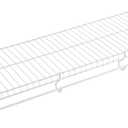 Rubbermaid Free-Sliding Wire Shelf, White, Adjustable Shelving with Free-Slide Design for Closet Organization System, 12x 4, 1 Pack