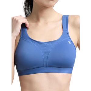 Champion Women's Sports Bra, High-Impact, Maximum Support, Breathable, Moisture-Wicking Fabric (Blue),34D