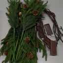 16 Pcs Christmas Greenery Pine Branches, 18" Fake Norfolk Pine Stems and 10 Pack Pinecone Stems, Real Touch Norfolk Pine Evergreen Garland for Winter Xmas Indoor, Front Porch Home Decoration