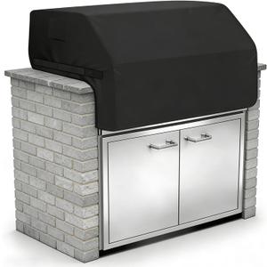 Built-in Grill Cover 38 Inch for Outdoor Island Grill, 600D Premium Built in Barbecue Grill Top Cover with Straps for Napoleon, Bull, Blaze, KitchenAid, Coyote etc, 38" x 28"x 24"