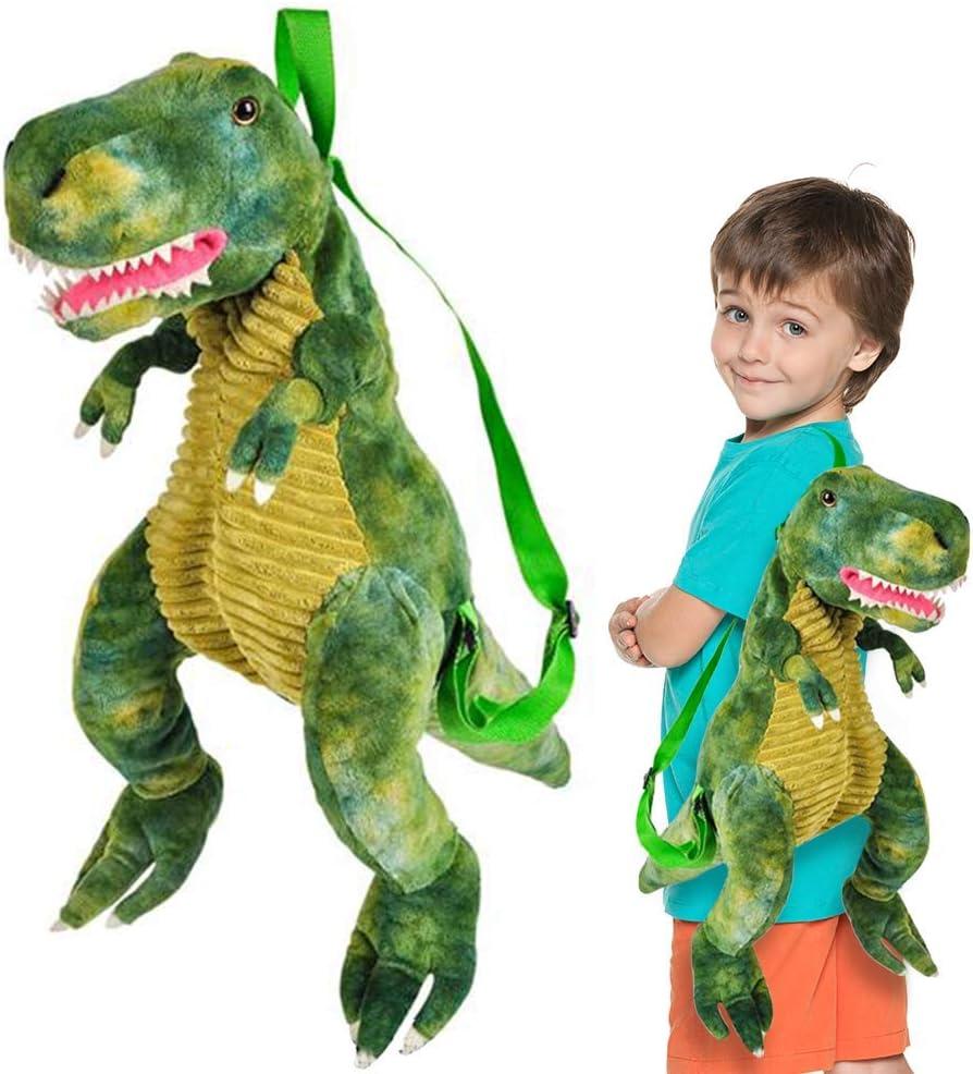 ArtCreativity Plush T-Rex Backpack for Kids, 1PC, Dinosaur Bag for Kids with Adjustable Straps and Zipper, Cool Dinosaurs Costume Accessories for Boys and Girls, DinosaurGifts for Boys and Girls