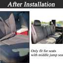 NLQR #69C Dark Gray Cloth Driver & Passenger Bottom & Top Lean Back Replacement Seat Covers & Middle Jump Seat Cover fit for Chevy Silverado GMC Sierra 1500 2500HD 3500HD 2003 2004 2005 2006 2007