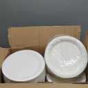 400 Pack Compostable Disposable Paper Plates 10.25 inch Super Strong Paper Plates 100% Bagasse Natural Biodegradable Eco-Friendly Sugarcane(white)