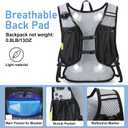 Lightweight Hydration Backpack, Running Backpack with 2L Water Bladder, Hydro Water Daypack for Cycling Hiking Rave for Men Women