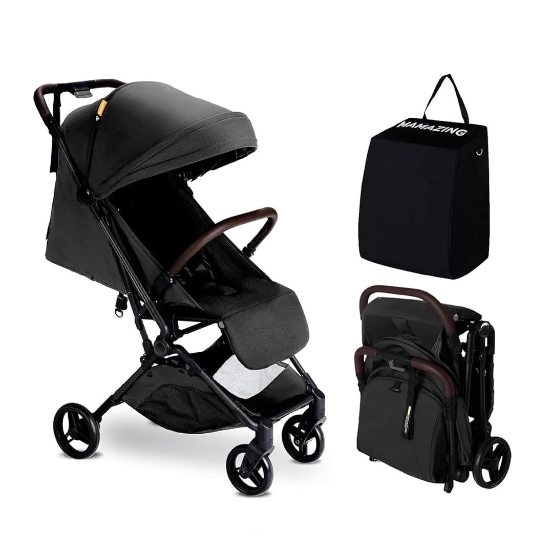 MAMAZING Ultra Air Lightweight Baby Travel Stroller with Carbon Fiber Frame, Compact & Airplane-Friendly, One-Handed Fold, 11.6 lbs, Perfect for Toddlers, Jet, manufacturing date: 12/2025