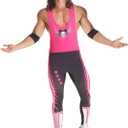 Morph Bret Hart Costume, Bret the Hitman Hart WWE Costume Adult, Wrestling Costumes for Men, Halloween Costumes for Men (Large)