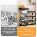 4 Tier Shoe Rack for Front Door Entrance - Metal Shoe Rack - Estante Para Zapatos - Zapatero Organizador - Zapateras Organizer para Closet - Zapatera para Entrada de Casa