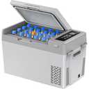 Marsail 12V Car Fridge 25QT Portable Freezer -4°F to 68°F, Compressor Cooler for Camping Travel Truck RV Home, Efficient Cooling & ECO Mode, Grey