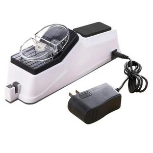USB Electric Knife Sharpener Adjustable for Kitchen Knives Tool Knife Scissor Sharpening White Medium and Fine Grinding Blade