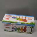 TOWO Wooden Stacking Rings Baby Lovely Caterpillar Counting Game - Colour Sorting Puzzle - 5 Pegs Ring Stacker - Counting Rings Early Learning Wooden Toys for 1 Year Old Gift First Birthday Boy Girl