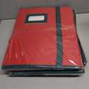 2 x Christmas Figurine Storage Box & Nutcracker Storage Containers with Visible Lid for 15-inch Collectibles, Large Holiday Ornament Decor Organizer Keeps 8 Figurines, Xmas Decoration Storage Box, Red