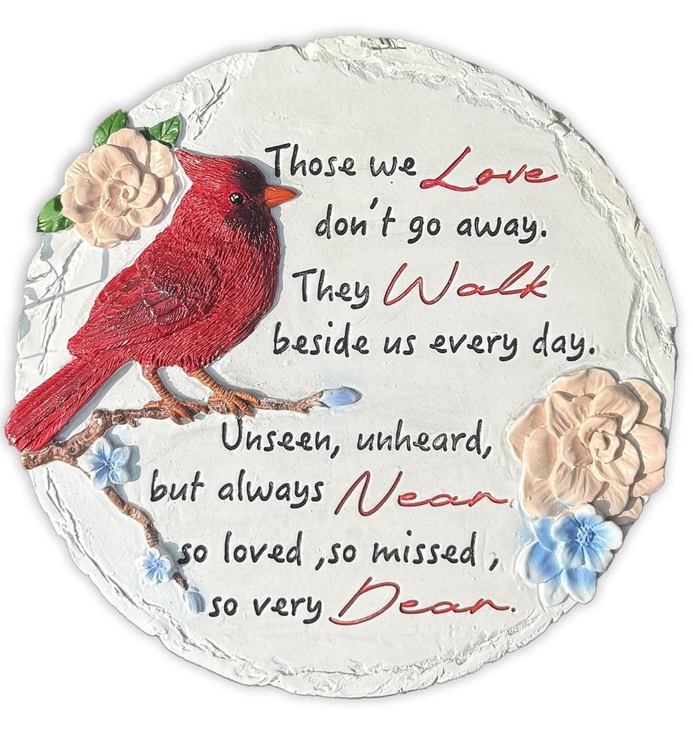 Memorial Garden Stone Memorial Stepping Stone Plaque Sympathy Gifts for Loss of Loved One Condolence Bereavement Gift for Garden Outside Lawn Home Decor
