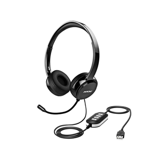 Mpow 071 USB Headset/ 3.5mm Computer Headset with Microphone Noise Cancelling, Lightweight PC Headset Wired Headphones, Business Headset for Skype, Webinar, Phone, Call Center