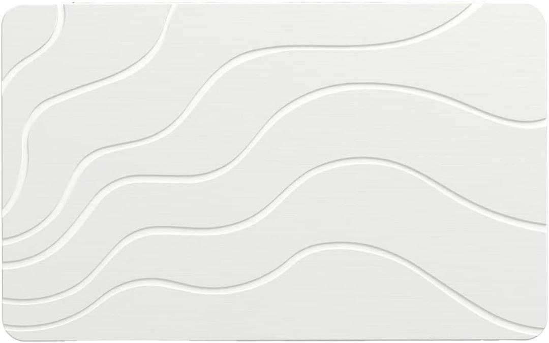 Stone Bath Mat Diatomaceous Earth Bath Mat(White)