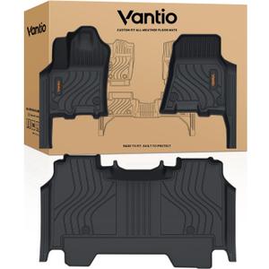 Floor Mats for Ram 1500 2025 2026 2027 Crew Cab Without Rear Under-Seat Storage Fit Bucket Seat (Not for Quad Cab&Bench Seats), All Weather TPE Custom Fit Floor Liners 1st & 2nd Row, Black