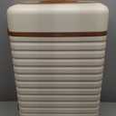 UKEIN Luggage Sets 3 Piece, PC Hardside Carry On Luggage 28 Inch With Spinner Wheels with TSA Lock, Carry On Suitcase Set With Travel Backpack for Men (Beige, 3 piece set (28inch))