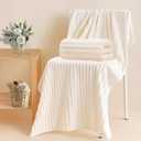 28X56 in Soft Coral Velvet Large Bath Towels, Durable Microfiber Coral Velvet Highly Absorbent Towels - Multipurpose Use as Bath Fitness, Bathroom, Shower, Sports, Yoga Towel, White