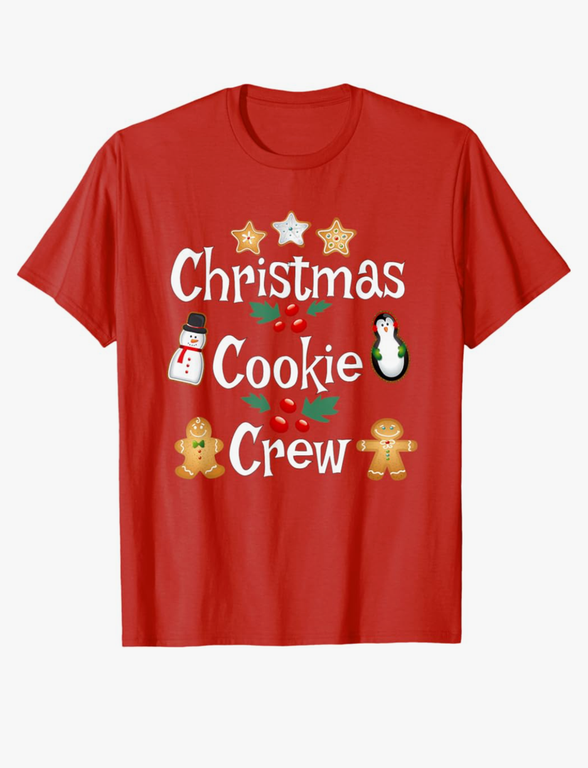 Bakers Christmas Cookie Crew Family Baking Team Holiday Cute T-Shirt XL