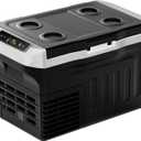 EUHOMY 12 Volt Refrigerator, 22QT(21L) 12V Cooler, Compressor Electric Cooler -4~68, 12V Fridge 12/24V DC 110-240V AC, Portable Freezer for Camping, Travel, Truck, Home