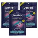 DenTek Comfort Clean Sensitive Gums Floss Picks, Soft & Silky Ribbon, 150 Count, 3 Pack