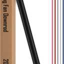 20 inch Ceiling Fan Downrod, Black Downrod for Ceiling Fans with lights, Extension Downrod with Wires, 1 inch Outside Diameter, Ceiling Fans and Accessories Replacement Parts, No Threaded, Black