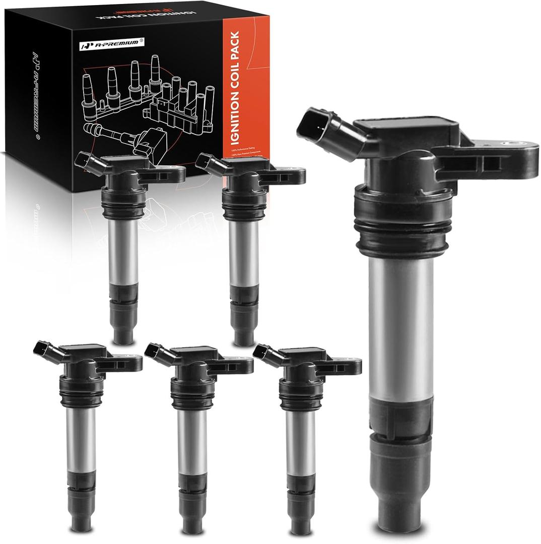 A-Premium 6PCS Ignition Coil Packs Compatible with Land Rover and Volvo Vehicles - S60 2011-2016, S80 2007-2015, V60 2015, V70 2008-2010, XC60 2010-2016, XC70 2008-2015, XC90 2006-2014