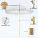 Aohanoi Outdoor Umbrella - Sun Protection, Rain Resistant, Windproof with Manual Open-Close Feature - Ideal for Beach, Camping, and Picnics,White