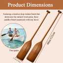 2 Pack Wooden Boat Oars,48 Inch Solid Pine Canoe Paddle, approximately 48"
