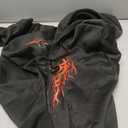 SHENHE Men's Zip Up Graphic Hoodie Long Sleeve Drawstring Thermal Jacket Sweatshirt (Large, Black)