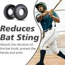 2 x [2 Packs] Professional Baseball Bat Grip Knob Stacker Choke Up Rings Bat Ring Knob Baseball Softball Teeball Tball Choke Up Baseball Bat Accessories - Black