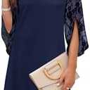 RUMIA Birthday Dresses for Women 2026 Vestidos Elegantes de Mujer Formal Lace (Blue,2XL)