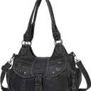Angel Kiss Hobo Bags for Women Vegan Leather Shoulder Purses and Handbags Ladies Roomy Tote Bags Purse with Crossbody Strap