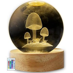 Mushroom Dcor Night Lamp Gifts, Small Mushrooms Desk Light Decor for Women Teens Kids Girls Bedroom (16 Color, Remote Control)