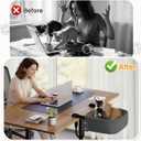 Cat Desk Bed for Large Cats 50 lbs Heavy Duty Cat Bed for Desk Attachment with Paw Design Extra-Sturdy Dog Chair Dual-Sided Mat Waterproof Easy Assembly for Gaming Desk Kitchen Island Gray
