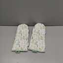 Sage+Stitch Heat Resistant Designer Kitchen Oven Mitts with Neoprene Non-Slip Grips and Hanging Loops | Set of 2 100% Cotton Long Sleeve Kitchen Oven Mitts | 5.5" x 12" | Green Herbs