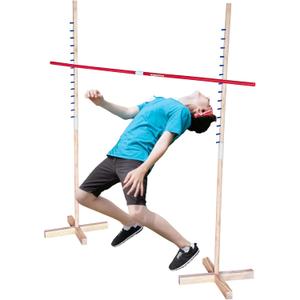 WonkaWoo Wooden Limbo Game for Adults and Kids, Simple Setup Limbo Pole for Outdoor Luau Party Game, Wooden Limbo Stick Yard Game