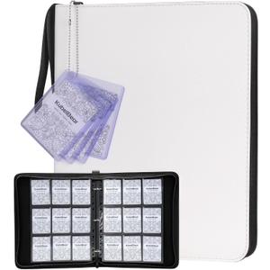 Premium 9-Pocket Card Binder 720 Capacity, Zippered Trading Card Holder for MTG, Sports & Collectible Cards  Acid-Free, Durable & Travel-Friendly Storage (White, 9 Pocket)