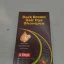 Dark Brown Hair Dye Shampoo 3 in 1Argan Herbal Hair Color Shampoo Covers Gray Hair for Women and Men (16.9 fl.oz Dark Brown)