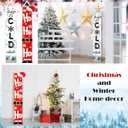 47" 2 In1 Christmas Welcome Sign for Porch Front Door Decoration Ho-ho-ho Christmas Decor Wooden Winter Door Sign Baby It's Cold Outside Hanging Decor for Winter Wonderland Outdoor