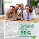 10x10x1 Furnace Air Filters 4 Pack, MERV 8 MPR 600 & FPR 5 Filtering, HVAC Air Filter Replacement (exact dimensions: 9 3/4"x9 3/4"x3/4")