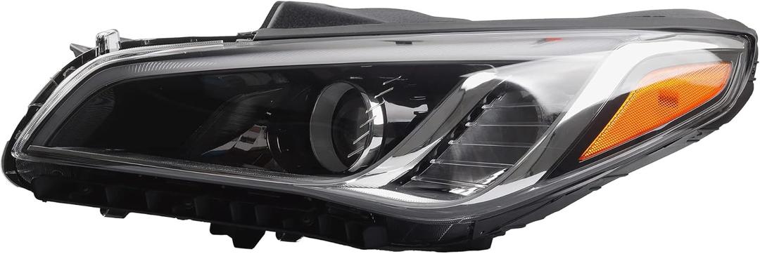 Dasbecan Halogen Headlight Compatible With Hyundai Sonata 2015 2016 2017 Left Driver Side Headlamp Assembly Replaces# HY2502183 92101-C2000 92101C2000 (Without Bulbs)