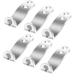 Double Holes Fuel Rail Brackets For LS LS1 LS2 LS6 EFI Aluminum Intake Manifold with Cathedral Port, Fuel Injectors Spacers Adapters 6 Pcs