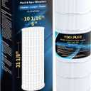 POOLPURE PAP200 Pool Filter Replaces Pentair Clean and Clear 200, CC200, Unicel C-9419, Ultral-C5, PP-C5, Filbur FC-0688, R173217, 59054400, Aladdin 29902, Baleen AK-8005, 200 sq.ft Cartridge, 1 Pack